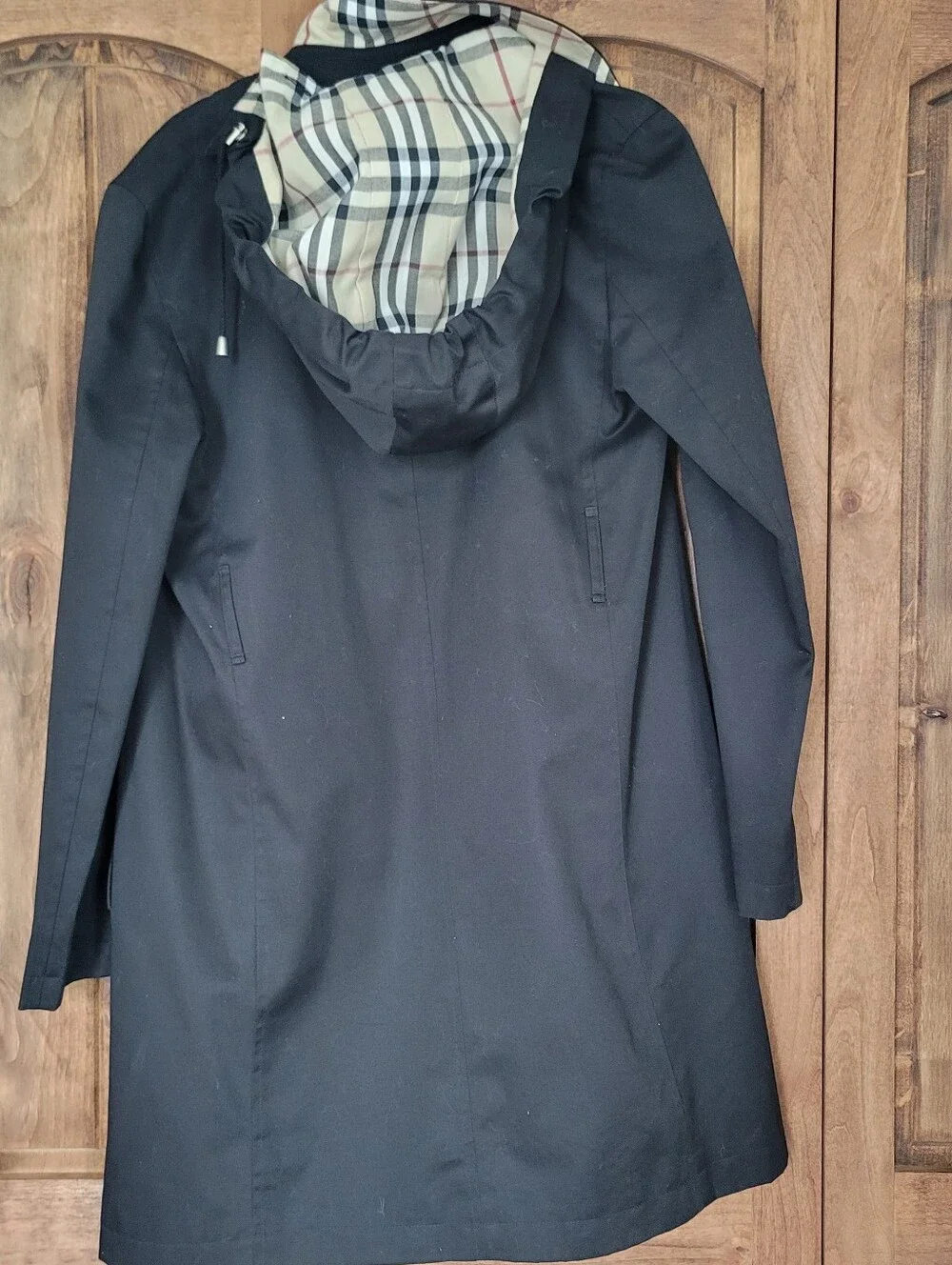Burberry Black Hooded Lightweight Trench Coat:2 - Picture 5 of 7